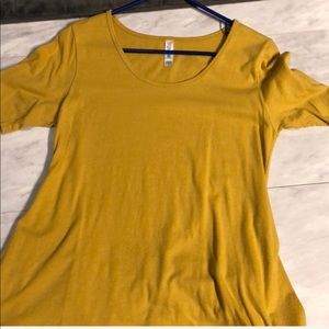 Lularoe small golden yellow shirt